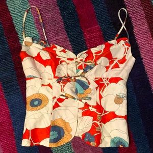 Nanette Lepore floral bustier-style cami